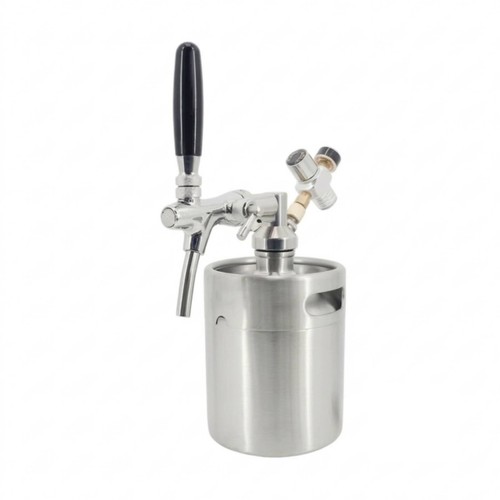 Mini keg with tap - tap, stainless