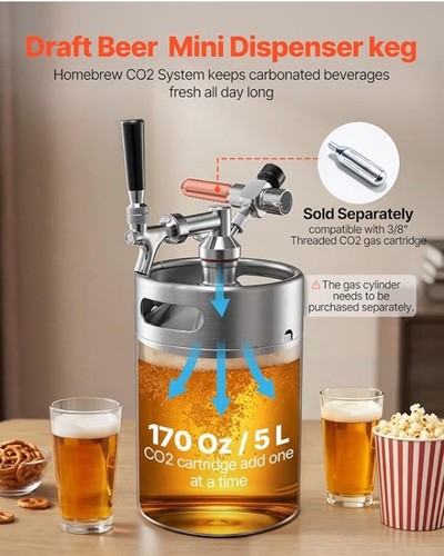 170oz mini keg - 170oz, pressurized