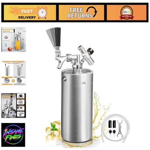 Portable 128oz mini keg - mini, tap
